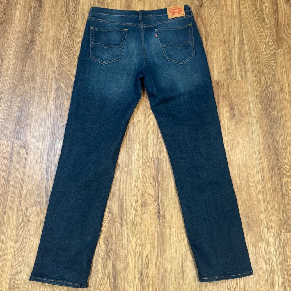 Levis 541 Athletic Taper Jeans Mens 37x36 Dark Wash Blue Denim